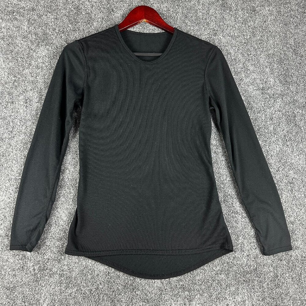 Pepper Skins Top Womens Small Black Tee Long Sleeve Base Layer Ski Snowboard